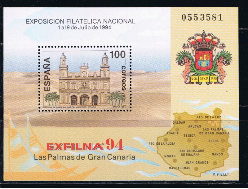 Edifil  3313  Exposición Filatélica Nacional. Exfilna´94.  