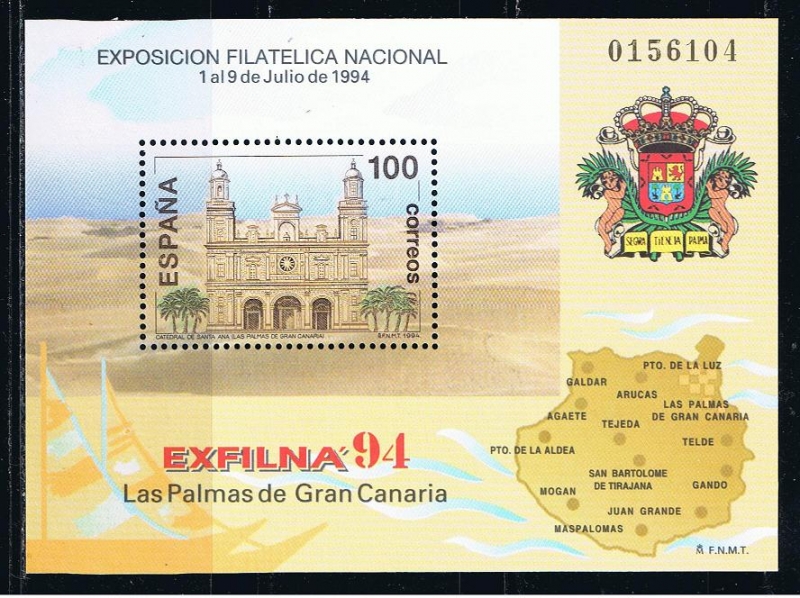 Edifil  3313  Exposición Filatélica Nacional. Exfilna´94.  