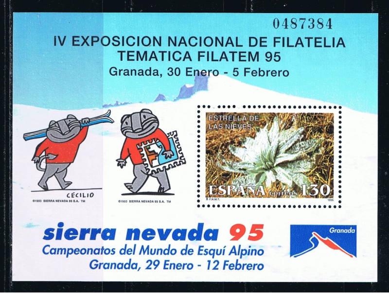 Edifil  3340  Exposición de Filatelia Temática Filatem´95.  