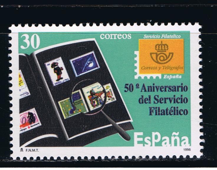 Edifil  3441  50º Aniver. del Servicio Filatélico de Correos.  