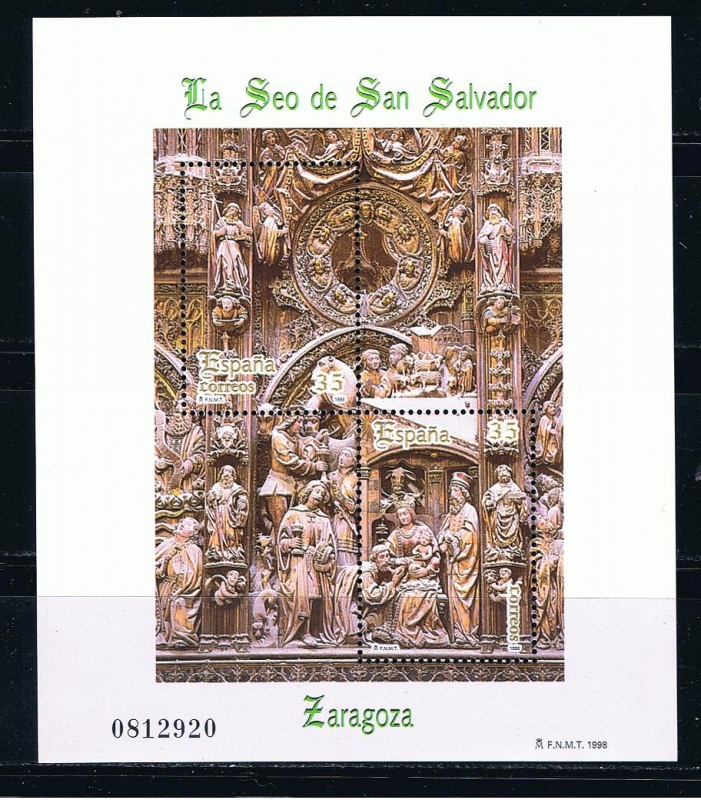 Edifil  3595  La Seo de San Salvador de Zaragoza.  