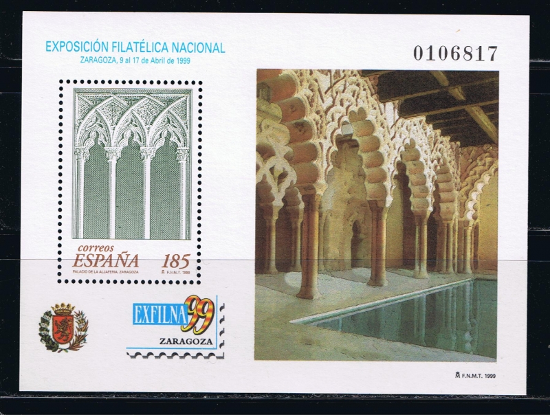 Edifil  3625  Exposición Filatélica Nacional Exfilna´99.  