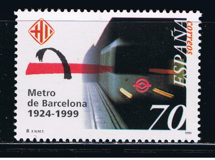 Edifil  3629  75 años del metro de Barcelona.  