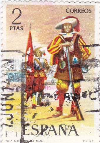 Arcabucero de infantería 1632-UNIFORMES MILITARES   (S)