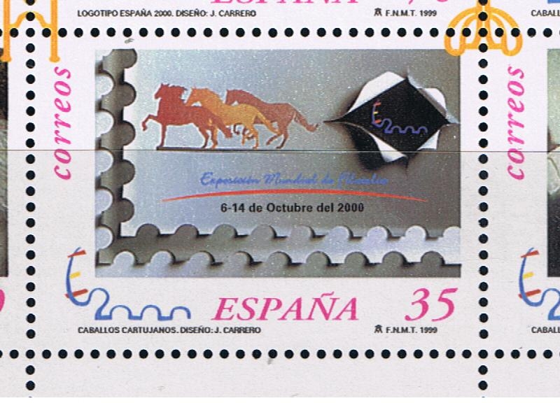 Edifil  3680A  Exposición Mundial de Filatelia España 2000.  