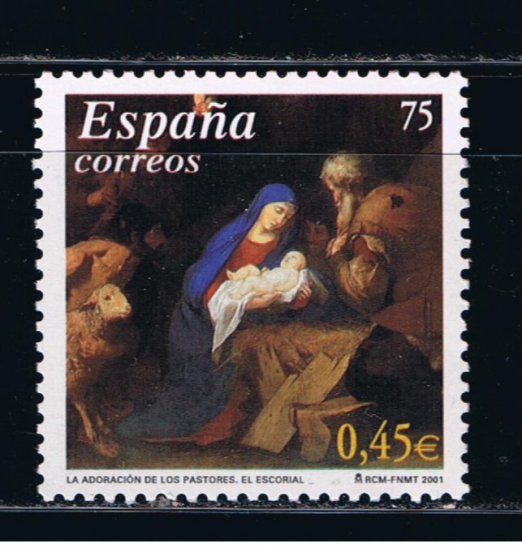 Edifil  3836  Navidad ´2001. Emisión conjunta con Alemania.  