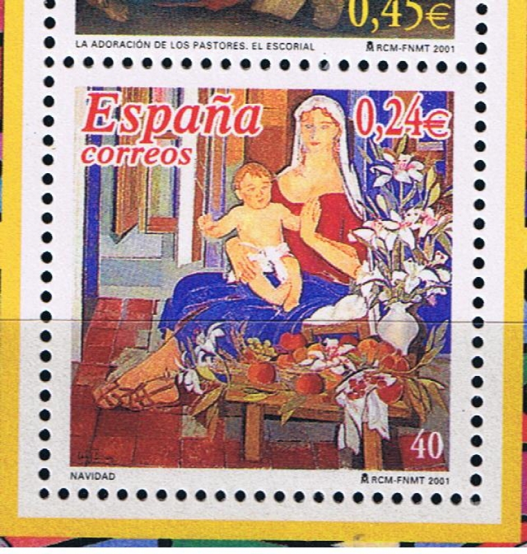 Edifil  3837 A SH  Navidad ´2001. Emisión conjunta con Alemania.  