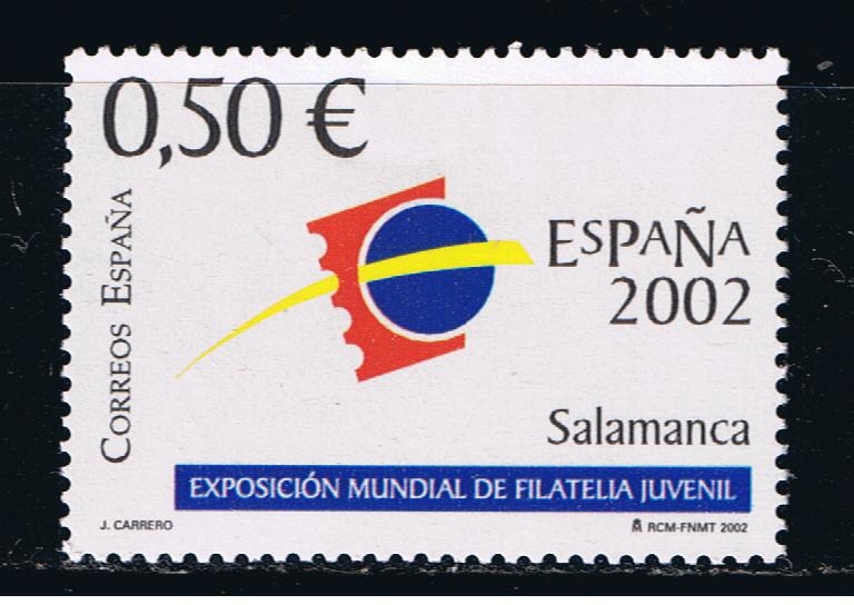 Edifil  3877  Exposición Mundial de Filatelia Juvenil España´2002. Salamanca.  