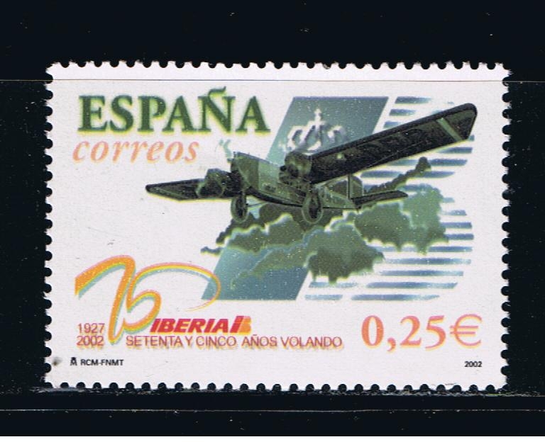 Edifil  3907  75º aniver. del primer vuelo de Iberia.  