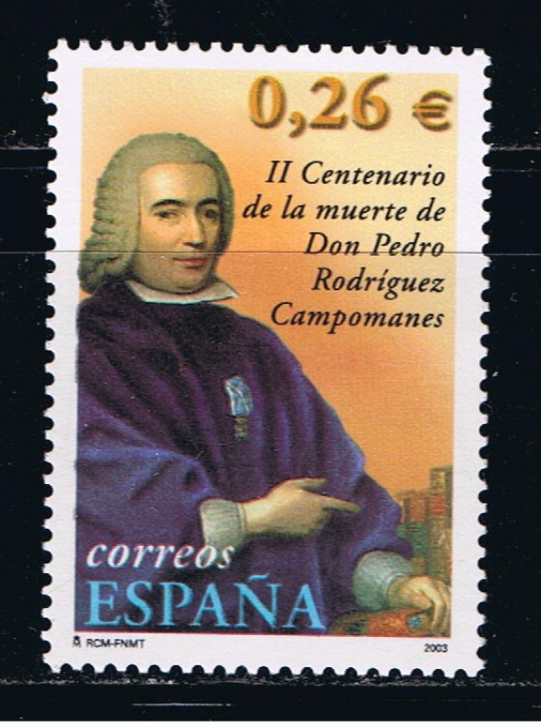 Edifil  3960  II cente. de la muerte de Don Pedro Rodriguez Campomanes.  