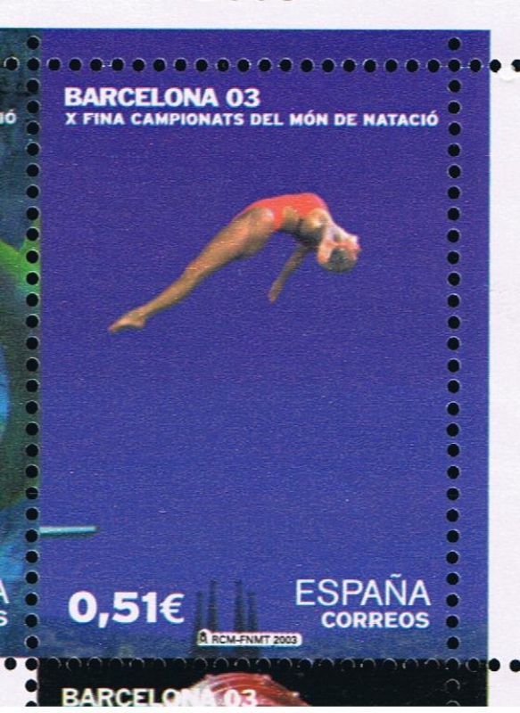 Edifil  3991 B  Campeonatos del Mundo de Natación Barcelona´03.  