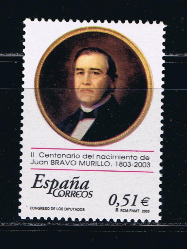 Edifil  3994  II Cente. del nacimiento de Juan Bravo Murillo ( 1803 - 1873 ).  