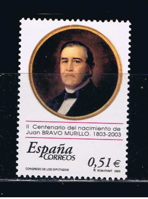 Edifil  3994  II Cente. del nacimiento de Juan Bravo Murillo ( 1803 - 1873 ).  