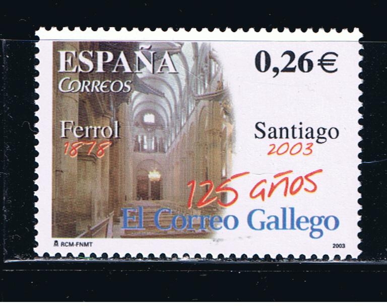 Edifil  4011  125 años de ·El Correo Gallego·, Santiago de Compostela.  