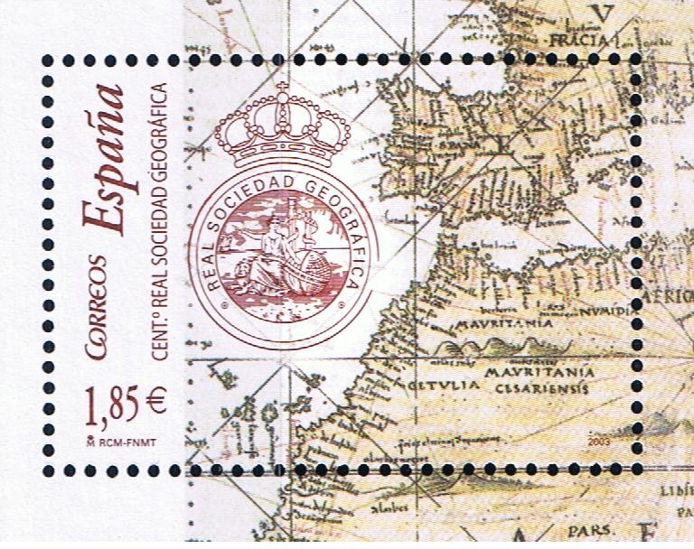 Edifil  4021  Centenario de la Real Sociedad Geográfica.  