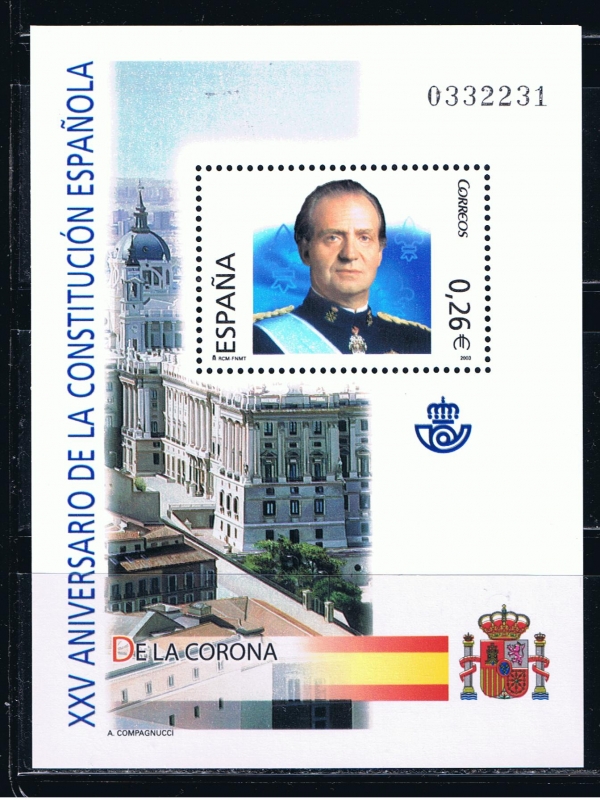 Edifil  4038 SH   XXV aniver. de la Constitución Española.  