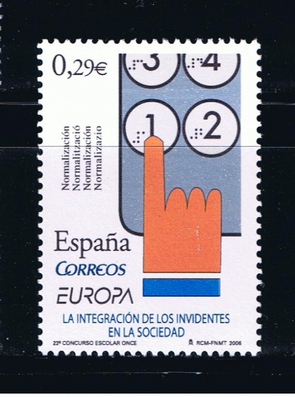 Edifil   4261  Europa. La integración de los invidentes y sordos en la sociedad. 