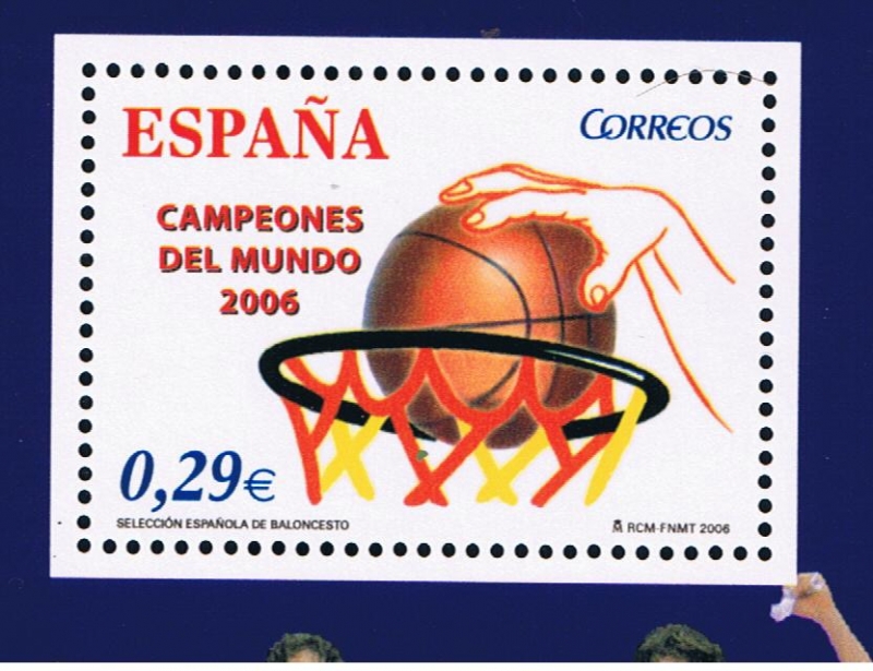 Edifil   4267  Campeones del Mundo de Baloncesto. España, vencedora en el Campeonato del Mundo de Ba