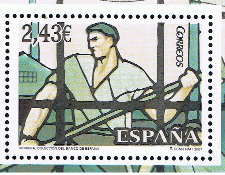 Edifil  4359  Vidrieras.  Una de las Vidrieras del Banco de España, realizada en 1932 por la Casa Ma