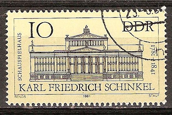  Bicentenario de Karl Friedrich Schinkel (arquitecto).Teatro de Bérlin-DDR.