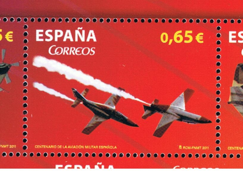 Edifil  4653 B  Centenario de la Aviación Militar Española 1911 - 2011. 