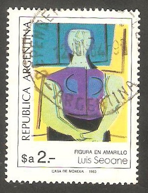 1383 - Figura en amarillo,de Luis Seoane