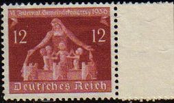 DEUTSCHES REICH 1936 Scott475 Sello Nuevo Congreso de Comunidades Alemanas Mitchel619 YVERT 575