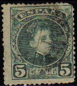 ESPAÑA 1901-5 242 Sello Alfonso XIII 5c. Tipo Cadete Usado