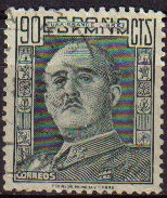 ESPAÑA 1949 1060 Sello General Franco Stamp Usado