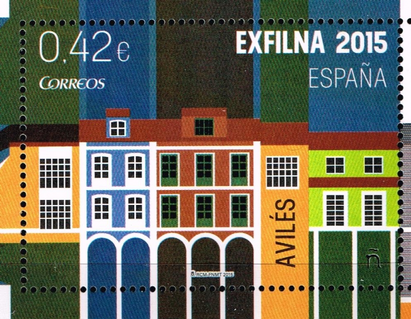 Edifil  4956 A Exfilna 2015.  Exposición Filatélica Nacional.  Avilés 2015