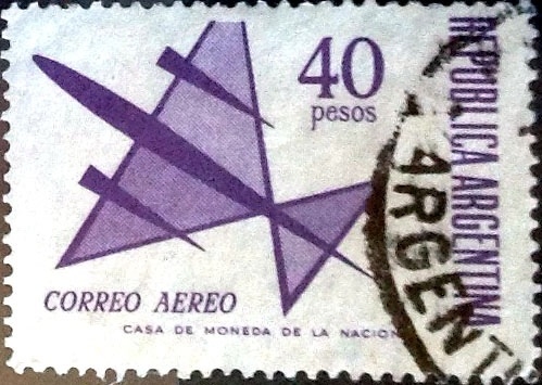 Intercambio 0,30 usd 40 pesos. 1969