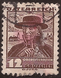 Agricultor de Traun, Alta Austria  1934  12 groschen