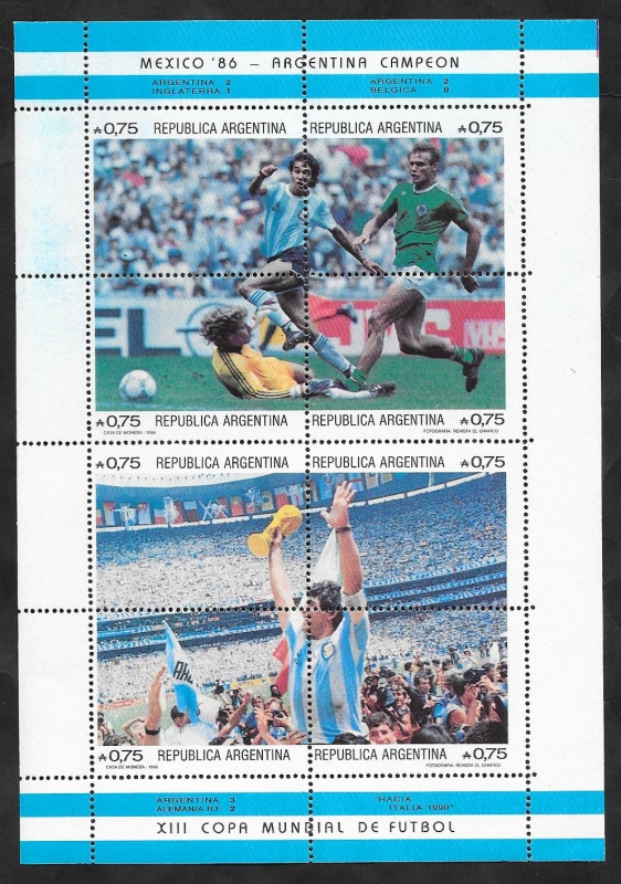 34 H.B. - Argentina, Campeón mundial de fútbol Mexico 86