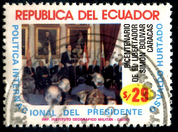 ECUADOR_SCOTT 1051.02 POLITICA INT DEL PRESIDENTE OSVALDO HURTADO. $1,10