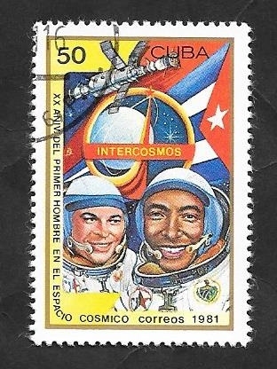 2262 - 20 Anivº del primer hombre en el espacio, Tamayo y Romanenko