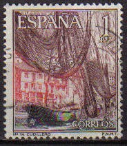 ESPAÑA 1965 1648 Sello Serie Turistica Cudillero Asturias Usado