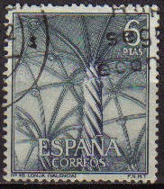 ESPAÑA 1965 1652 Sello Serie Turistica Lonja Valencia Usado