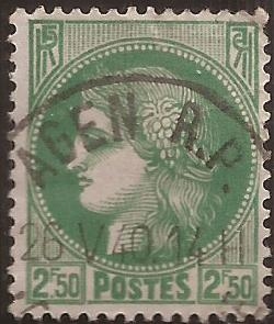 Ceres  1938  2,50 Fr (verde)