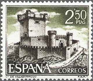 ESPAÑA 1968 1883 Sello Nuevo Serie Castillos de España Sobroso Pontevedra