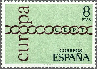 ESPAÑA 1971 2032 Sello Nuevo Europa CEPT