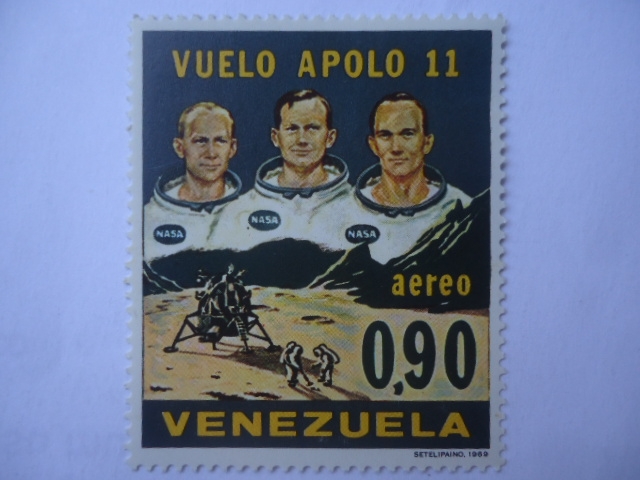 Vuelo Apolo 11- Astronautas: Neil A. Armstrong, Edwin E. Edwin (Jr.) Michael Collins - Paisaje Lunar