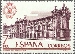 ESPAÑA 1976 2328 Sello Nuevo Edificios Aduanas Aduana de Barcelona