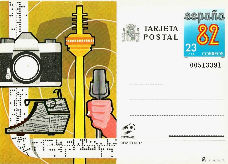 Tarjeta Entero Postal Edifil T131 España'82 23 NUEVO