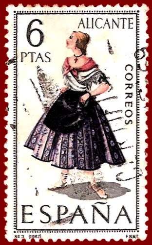 Edifil 1769 Traje regional Alicante 6