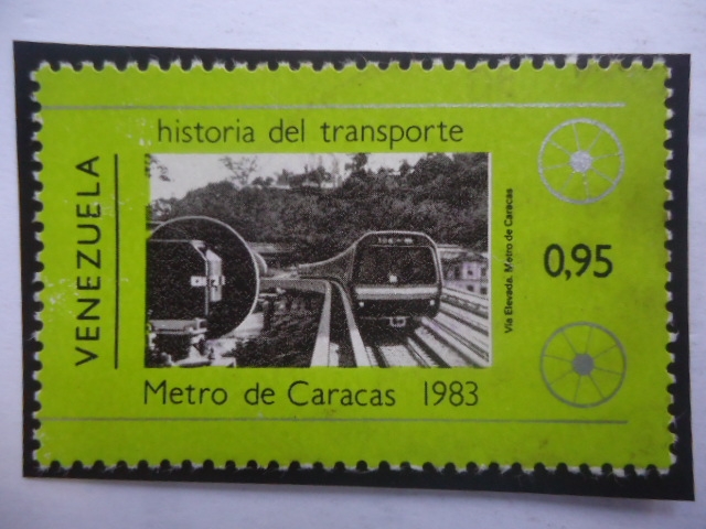 Metro de Caracas 1983 -Historia del transporte - Vía Elevada del Metro de Caracas.