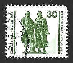 2833 - Monumento a Goethe-Schiller (DDR)