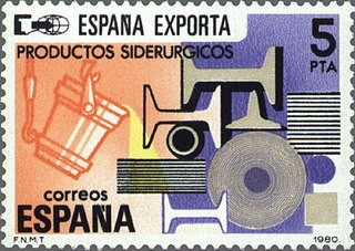 ESPAÑA 1980 2563 Sello ** España Exporta Siderurgia Yvert2209 Scott2203