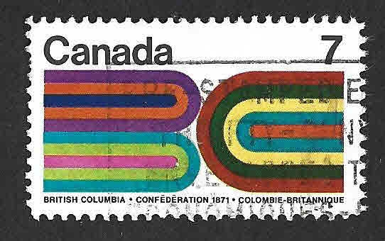 552 - Centenario de la Entrada de la Columbia Británica en la Confederación Canadiense