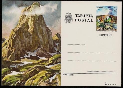 Tarjeta entero Postal - Naranjo de Bulnes+ Puente medieval Cangas de Onís