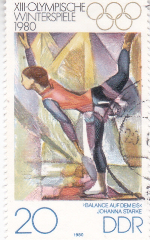 OLIMPIADA-Equilibrio en el Hielo; Pintura al óleo de Johanna Starke 